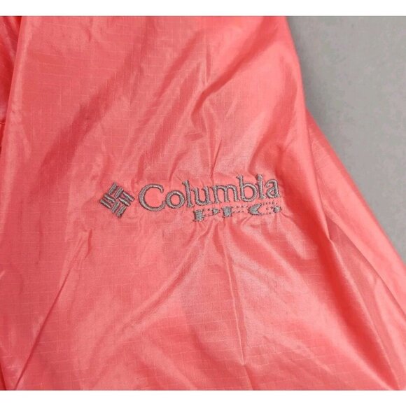 Columbia Womens Full Zip PFG Windbreaker Omni-Shield Jacket Cowl Neck Sz M Pink - Picture 14 of 16